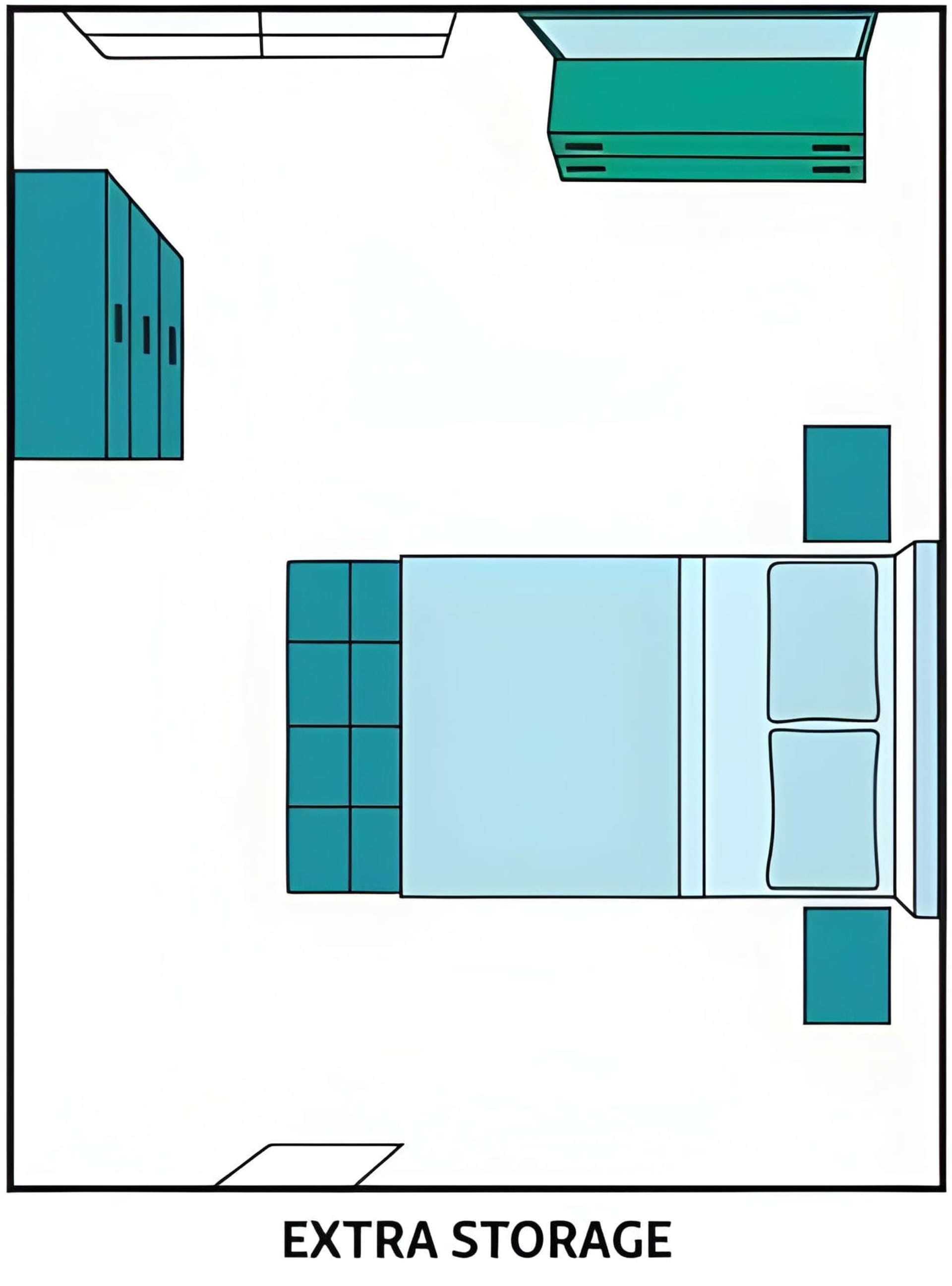 Extra Storage bedroom layout