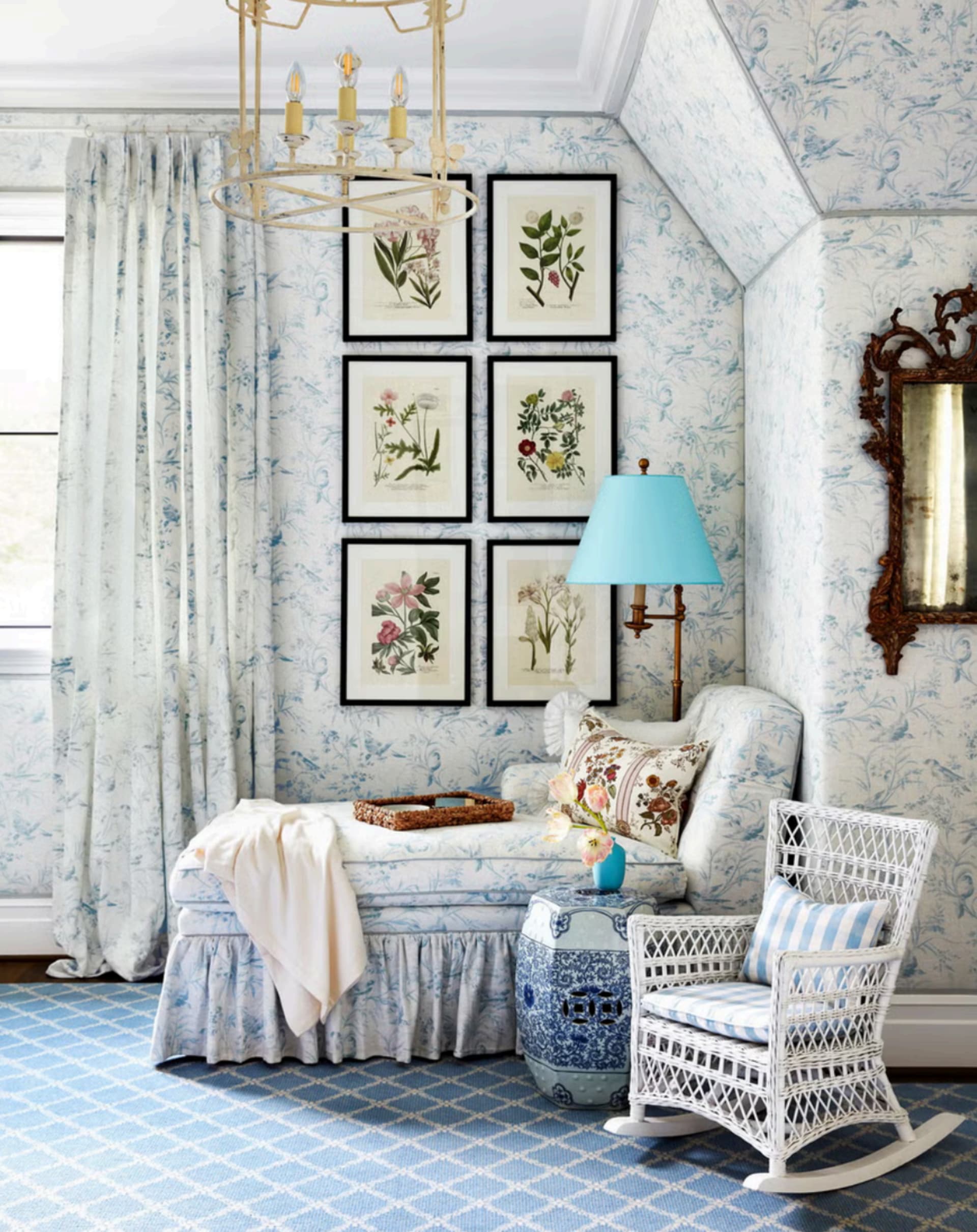 Reference images from Country living of Grandmilennial interior style inspirations