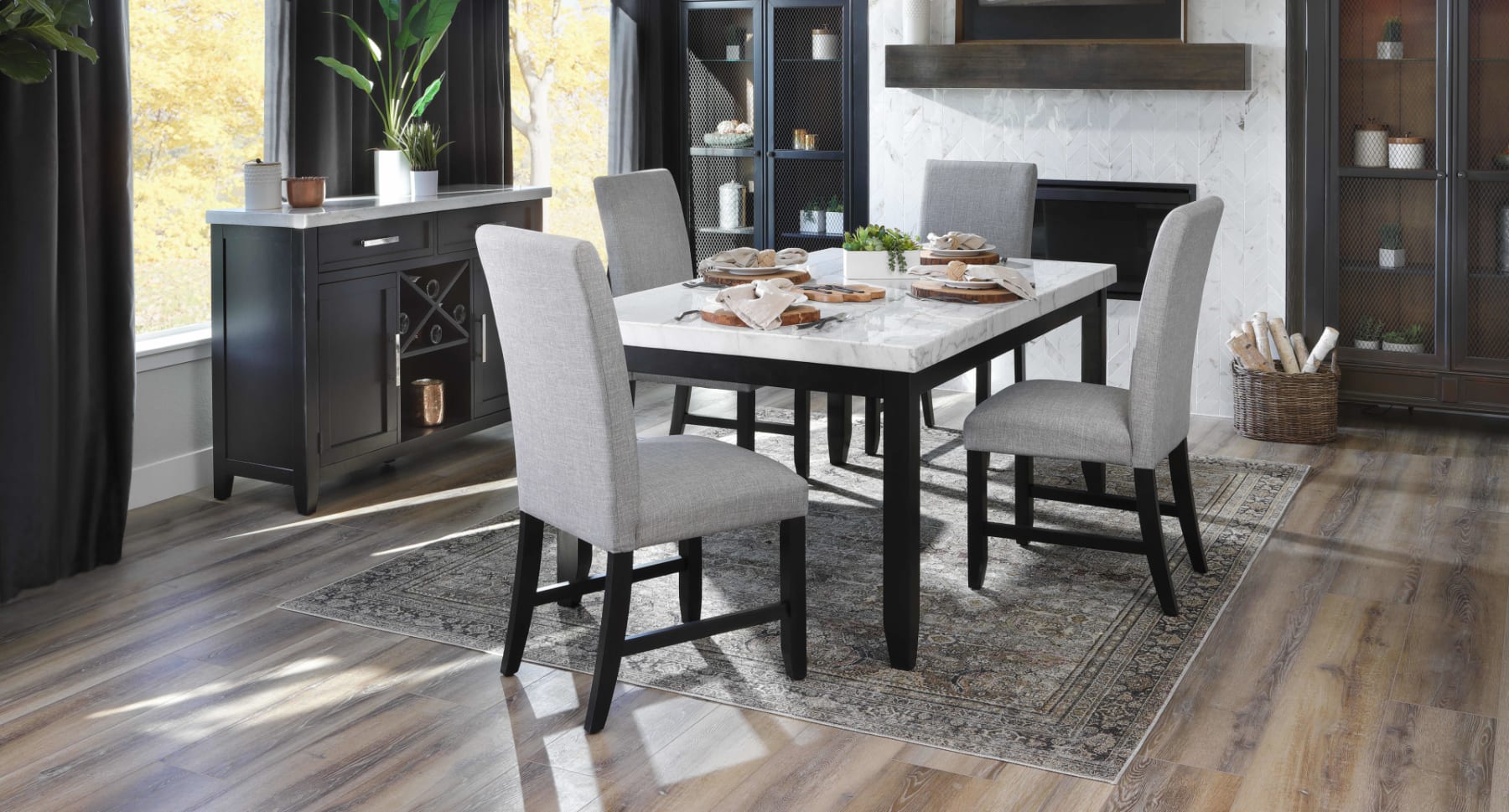 Ivory Dining Set in urban room