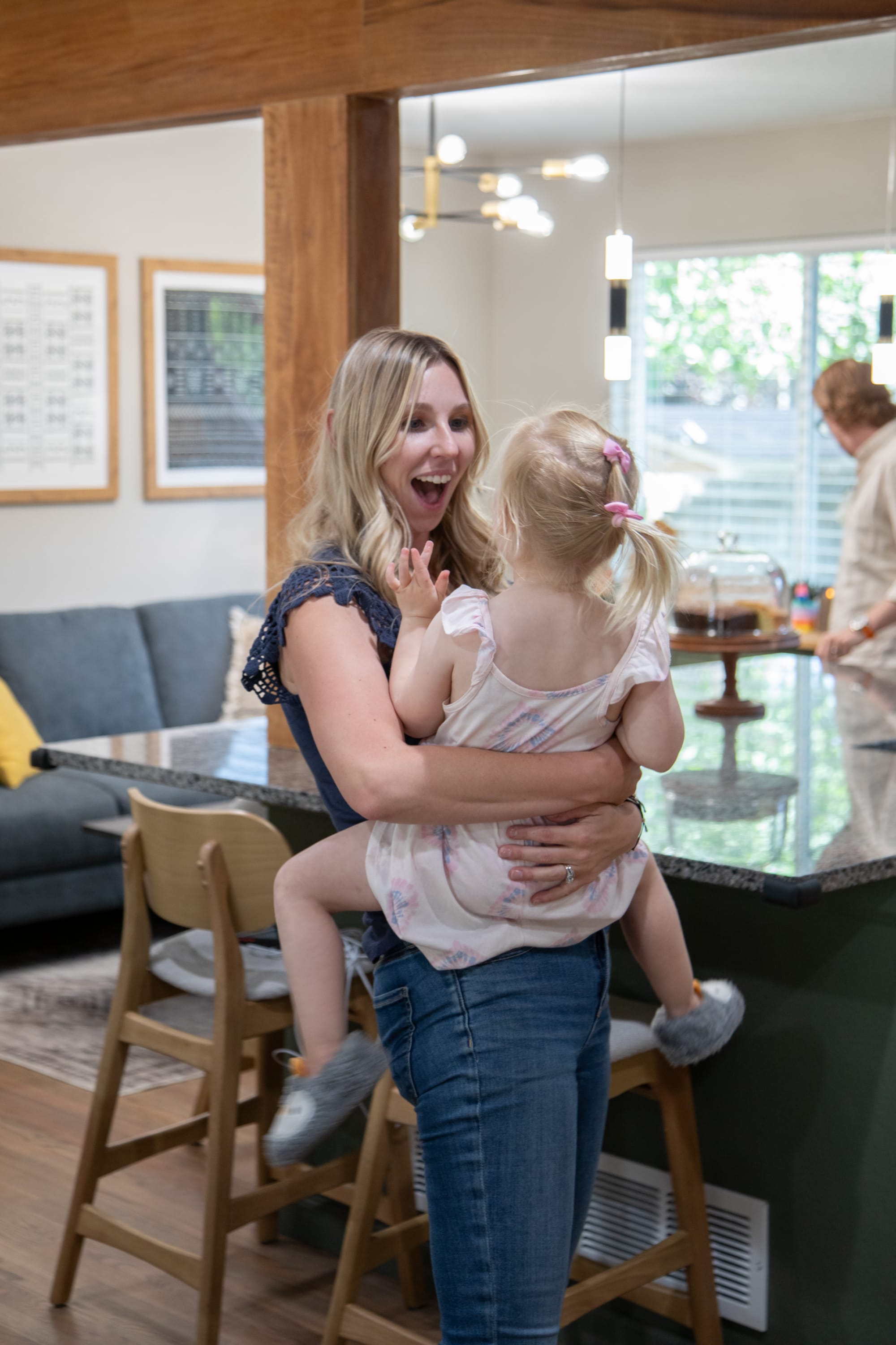 Kate and her daughter in Real Spaces home