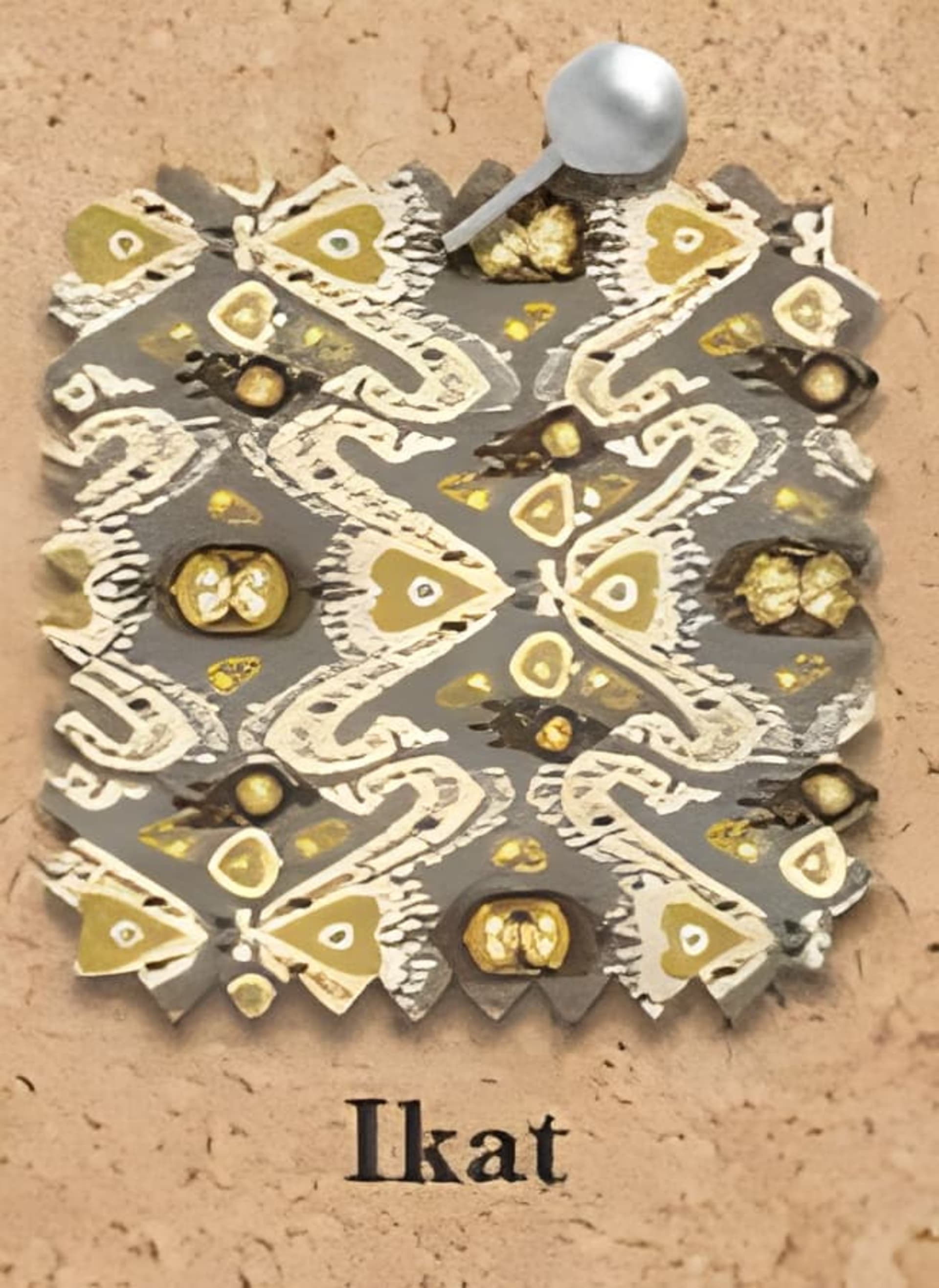 Ikat fabric pattern